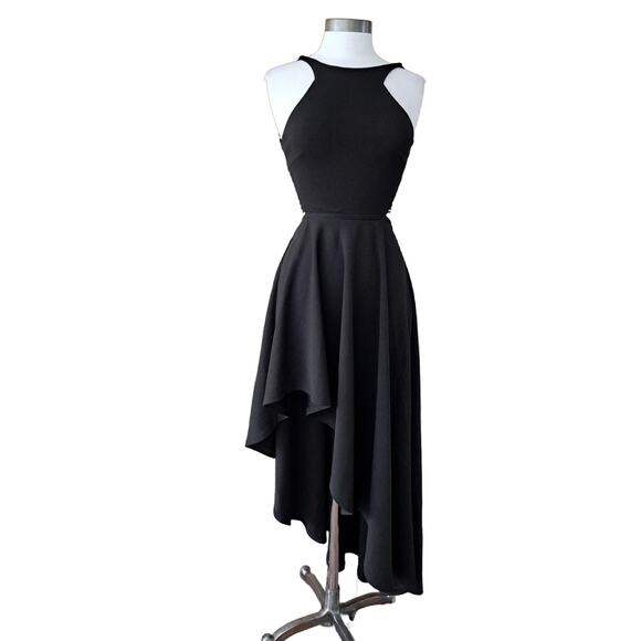 SELFIE LESLIE Dancing Queen Strappy Back Mini to Maxi Dress Small Asymmetrical - Picture 2 of 14